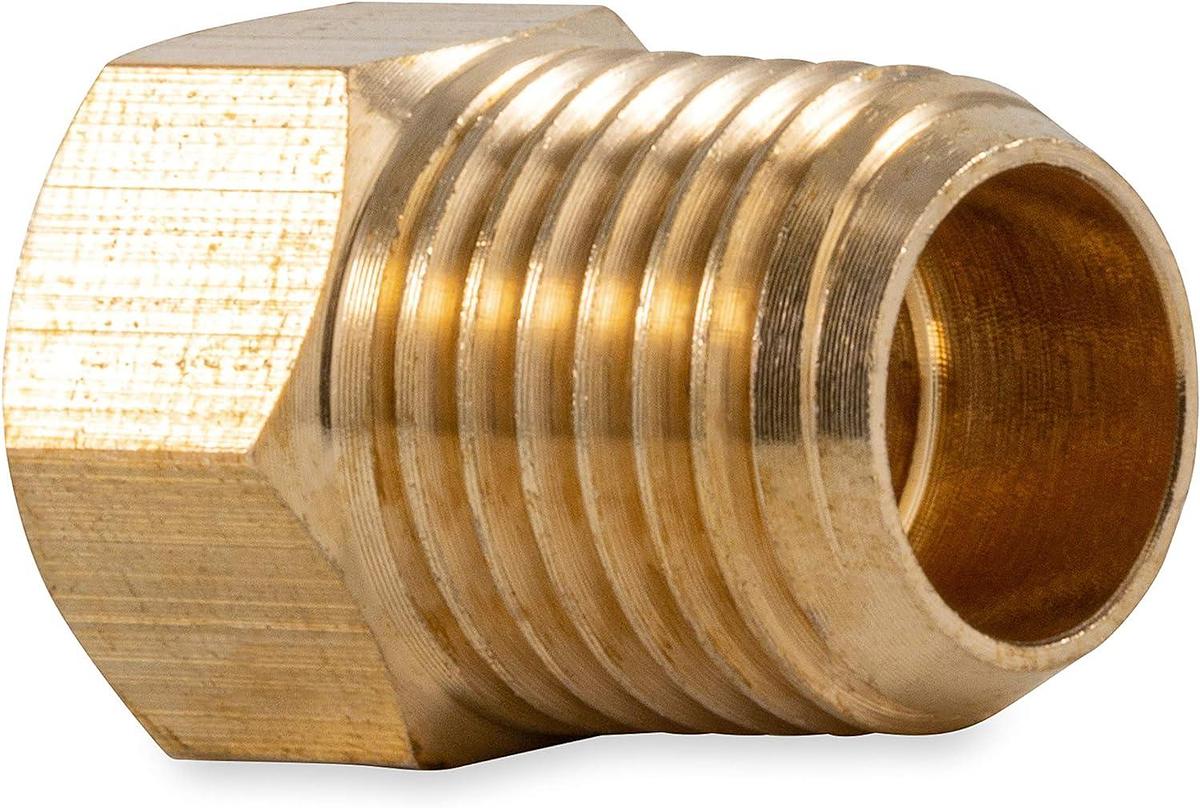 Camco 59953 Propane Fitting - 1/4" Male NPT x 1/4" Female Inverted Flare