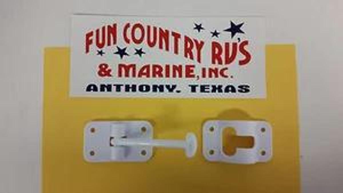 RV cargo trailer 1 - Entry Door Catch holder 4" white New-Free Shipping!