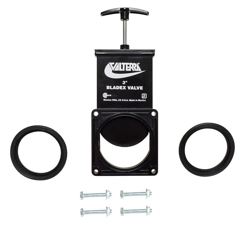 Valterra T1003VP Waste Valve - 3 Inch, Black (Quantity 1)