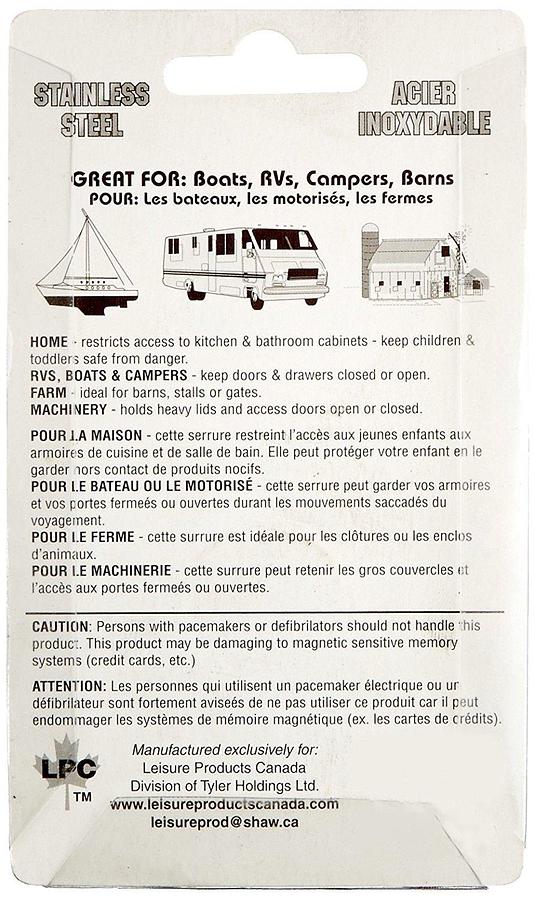 Leisure Products (PM 2001 LX 40 lbs Magnetic Cabinet Latch with Stainless Steel Housing
