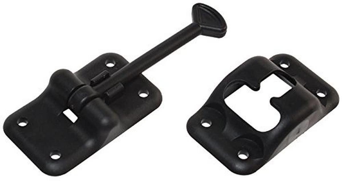 RV Designer E232, Plastic Door Holder, T Style, 3-1/2 inch, Black, Entry Door Hardware