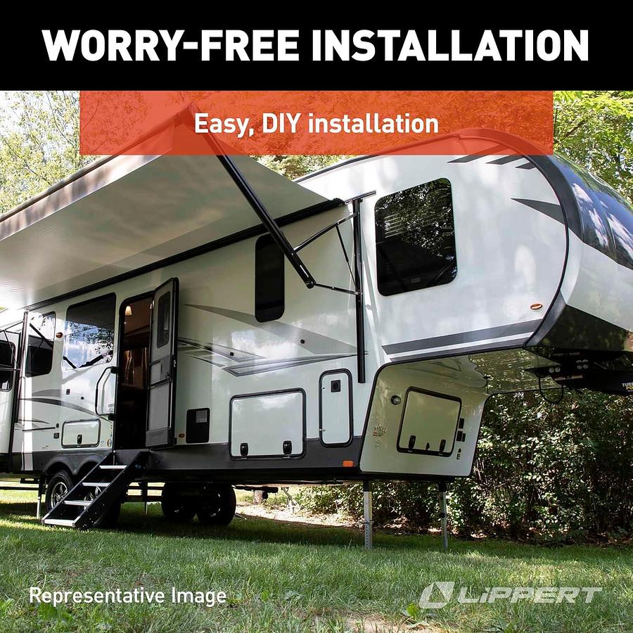 Lippert Power Landing Gear Repair Kit for 5th Wheel RV Follow Leg, Easy DIY Installation, Replacement Hardware, Drive Shaft, Bushings, E-clips, Pins, Gears, Washer - 146060