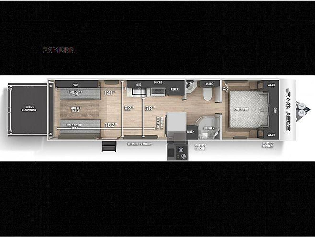 Used 2023 FOREST RIVER CHEROKEE GREY WOLF 26MBRR