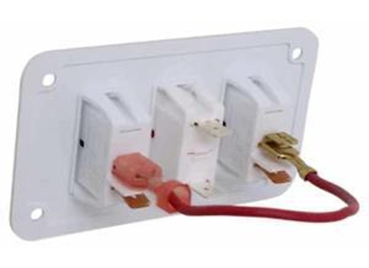 RV Atwood Dometic Water Heater White Dual 12V Switch Panel 91230 Gas / Electric