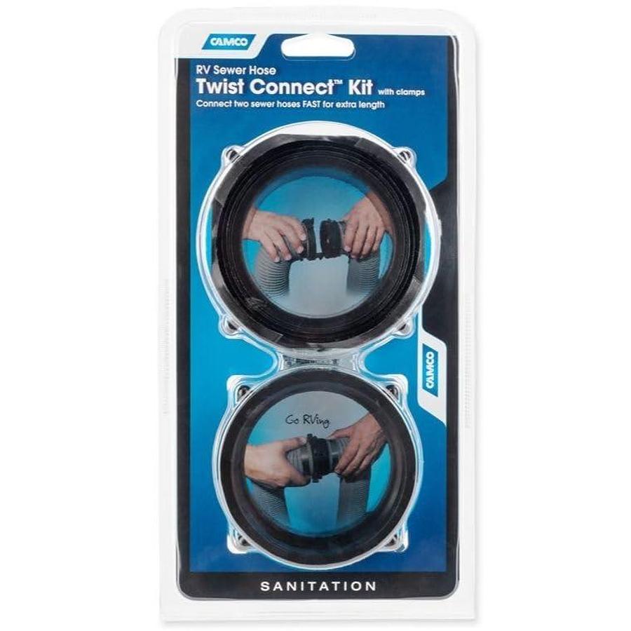 Camco 39543 RV Sewer Hose Twist Connect Kit�