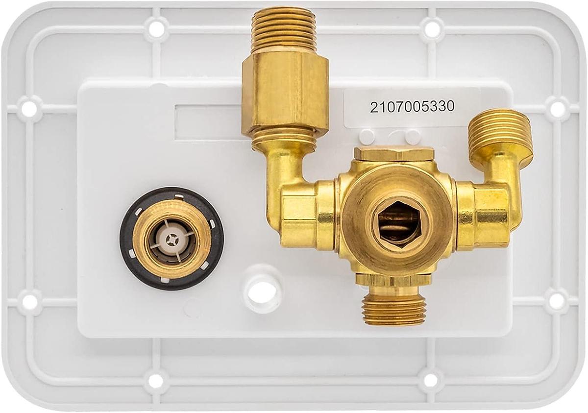 ABCO RV MANRV101-RF RV Water Service Panel with 4 Function, 3 Position Low Lead Brass Valve Supply for Tank Filling and Maintenance