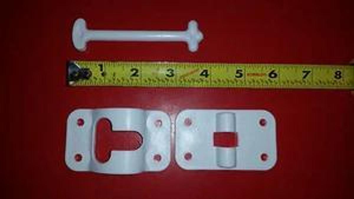 RV cargo trailer 1 - Entry Door Catch holder 4" white New-Free Shipping!