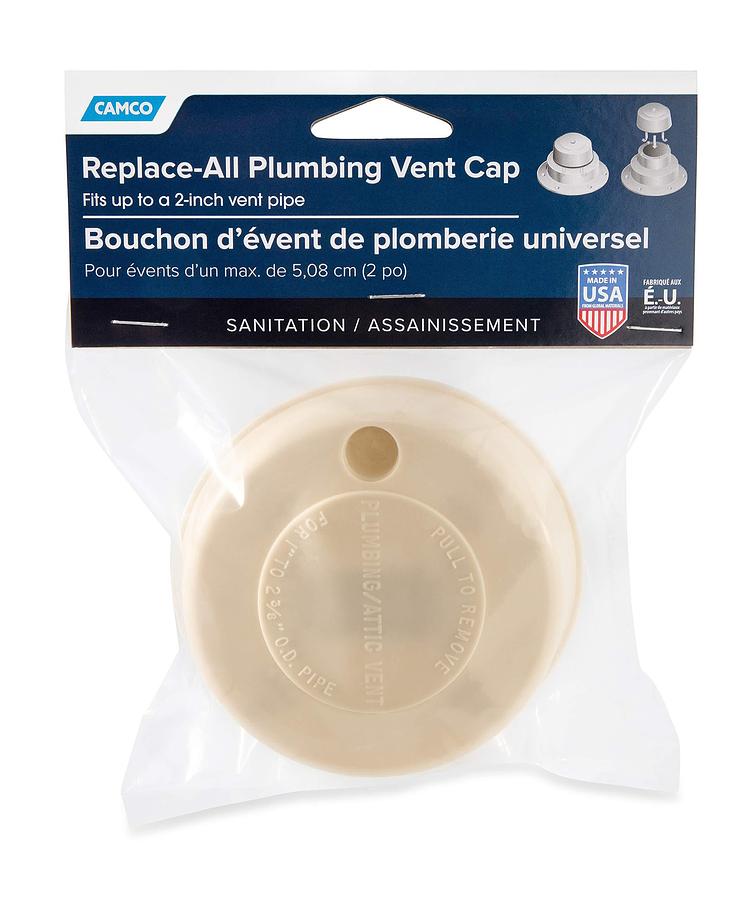 Camco 40134 Replacement Plumbing Vent Cap (Beige)