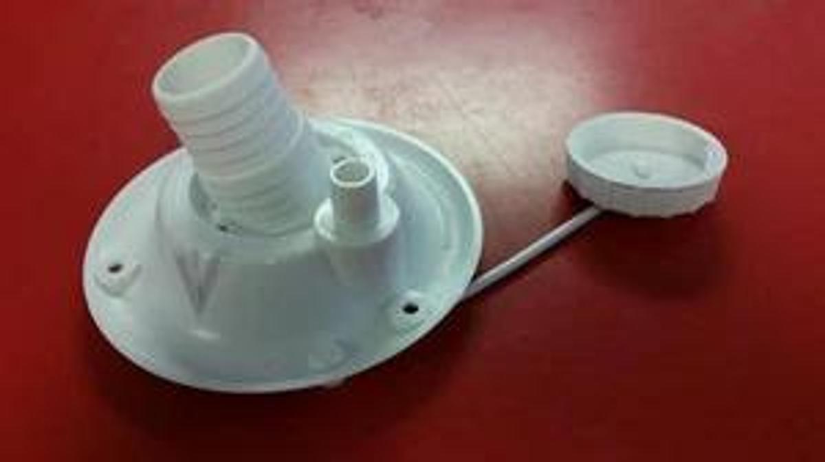 RV Camper Trailer Round Fresh Water Gravity Fill Hatch, water tank spout WHITE