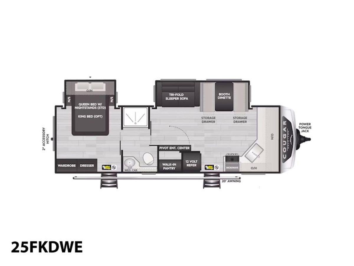 2025 Keystone RV Cougar Half-Ton 25FKDWE