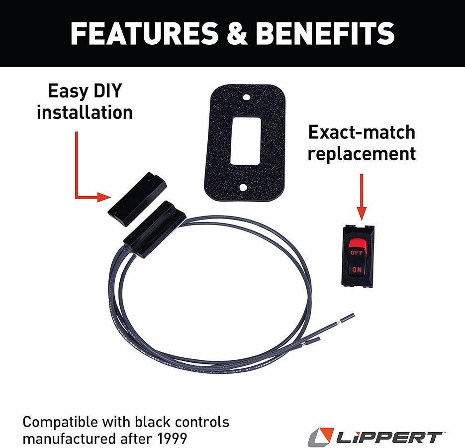 Kwikee 369299 Magnetic Switch for 32 Series Step , Black