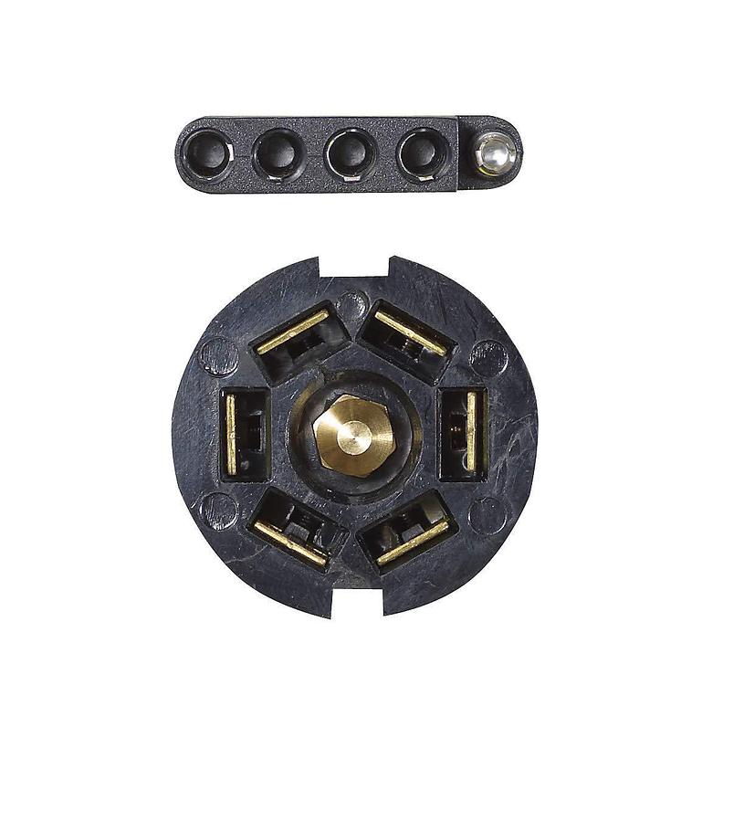 RV Designer, P718, 7-Way RV to 5-Way Flat Adapter, Pollak