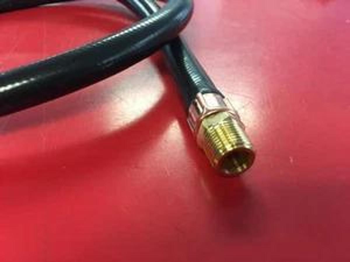 Rv Camper Trailer 3/8" MPT 1/2" Flare LP Propane Gas Hose High Pressure 48"