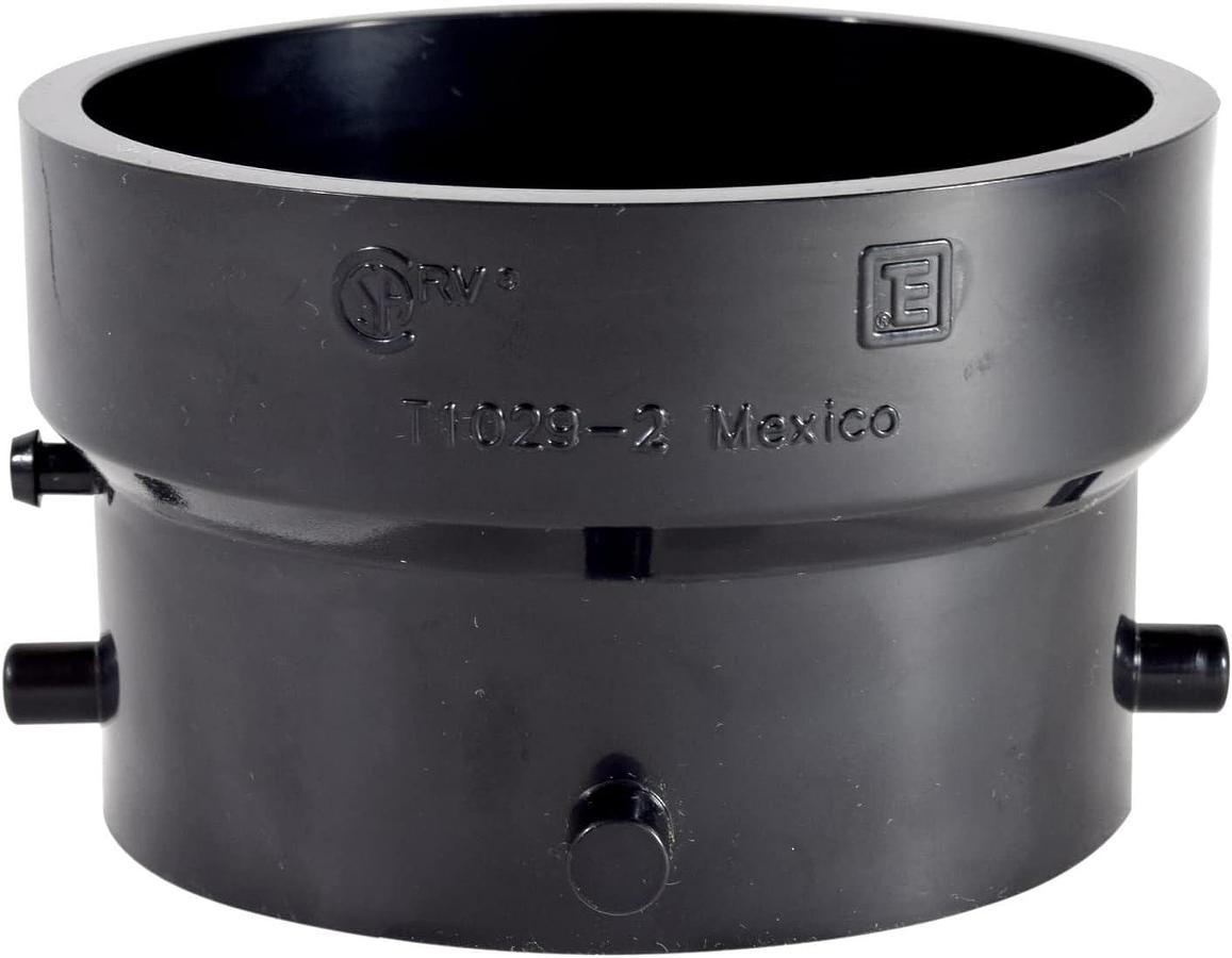 Valterra T1029-2 Termination Adapter - 3" Bayonet x 3" Hub , Black