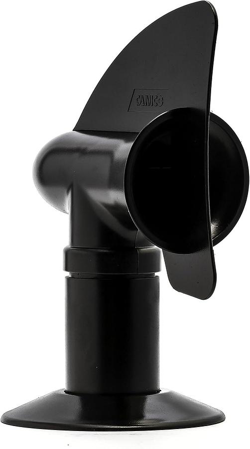 Camco Cyclone Sewer Vent Cover | Draw Holding Tank Odors out of the RV, Trailer, or Camper | Black (40597)