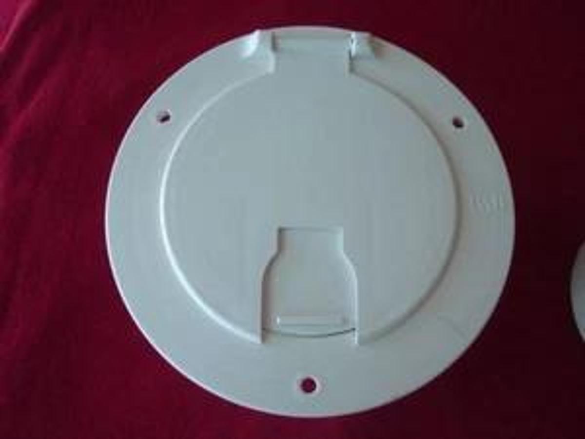 New RV electric Power Cord Cable Hatch door camper trailer white with back B&B