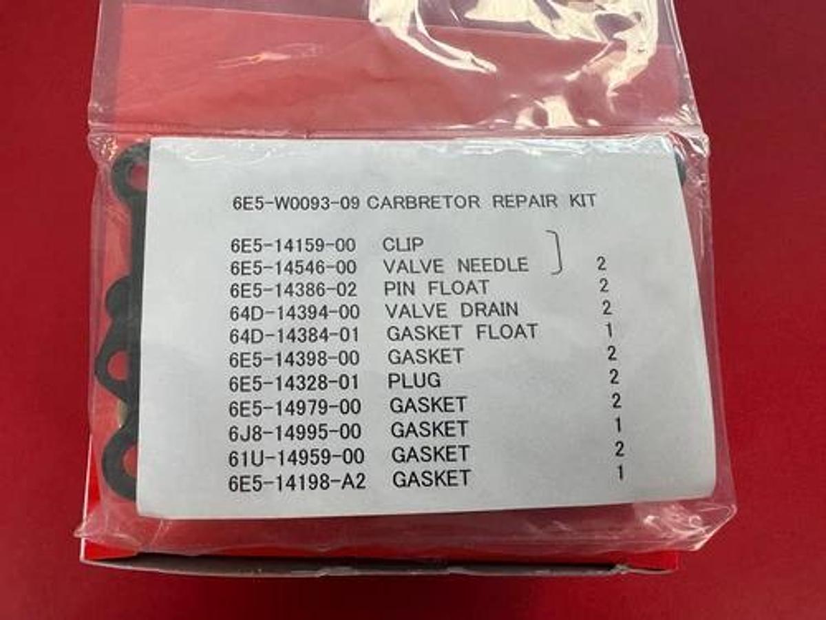 Yamaha OEM Carburetor Repair Kit 6E5-W0093-09-00 6N6-W0093-09-00 6N6-W0093-08-00