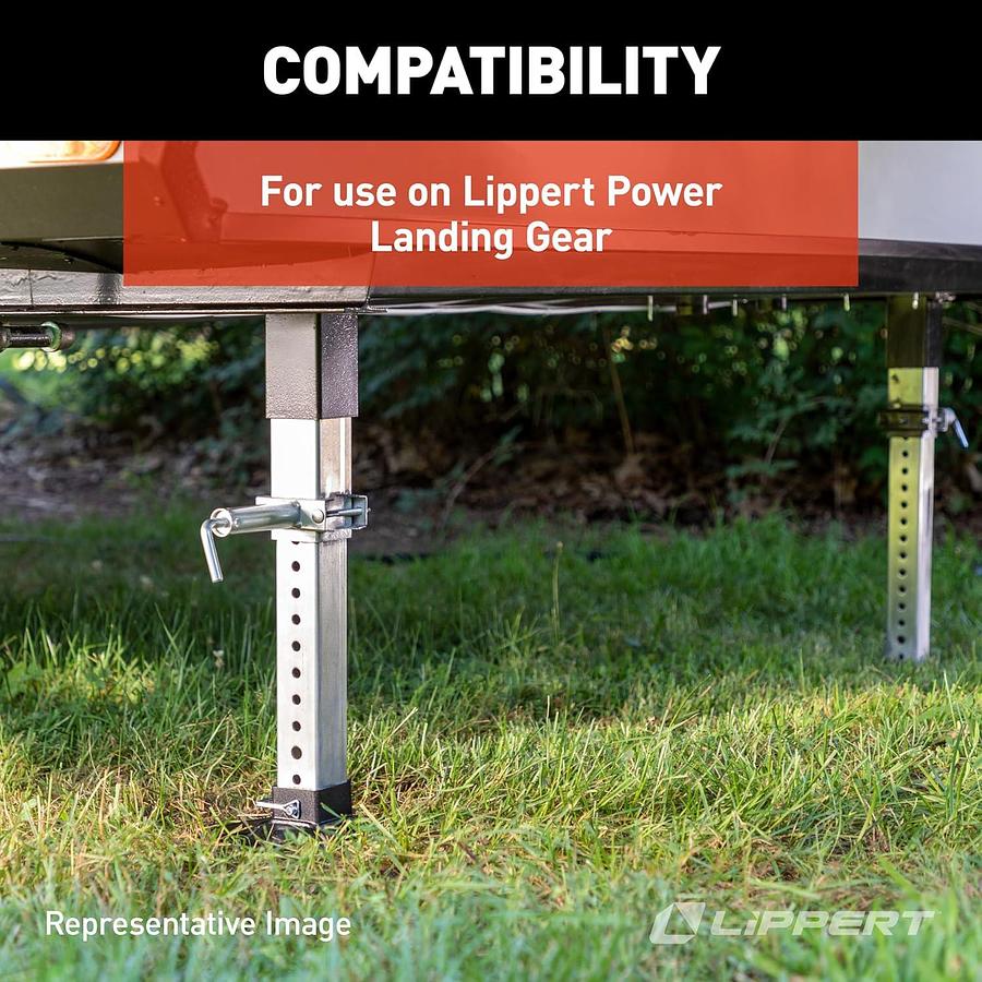 Lippert Power Landing Gear Repair Kit for 5th Wheel RV Follow Leg, Easy DIY Installation, Replacement Hardware, Drive Shaft, Bushings, E-clips, Pins, Gears, Washer - 146060
