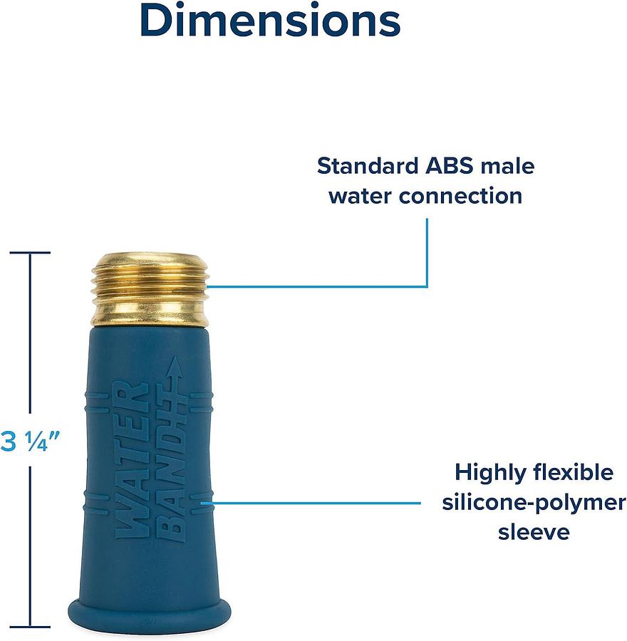 Camco Water Bandit - Easily Connect Your RV Water Hose to Damaged or Stripped Faucet Threads or Faucets without Thread - Features a Highly Flexible Silicone-Polymer Sleeve (22484)