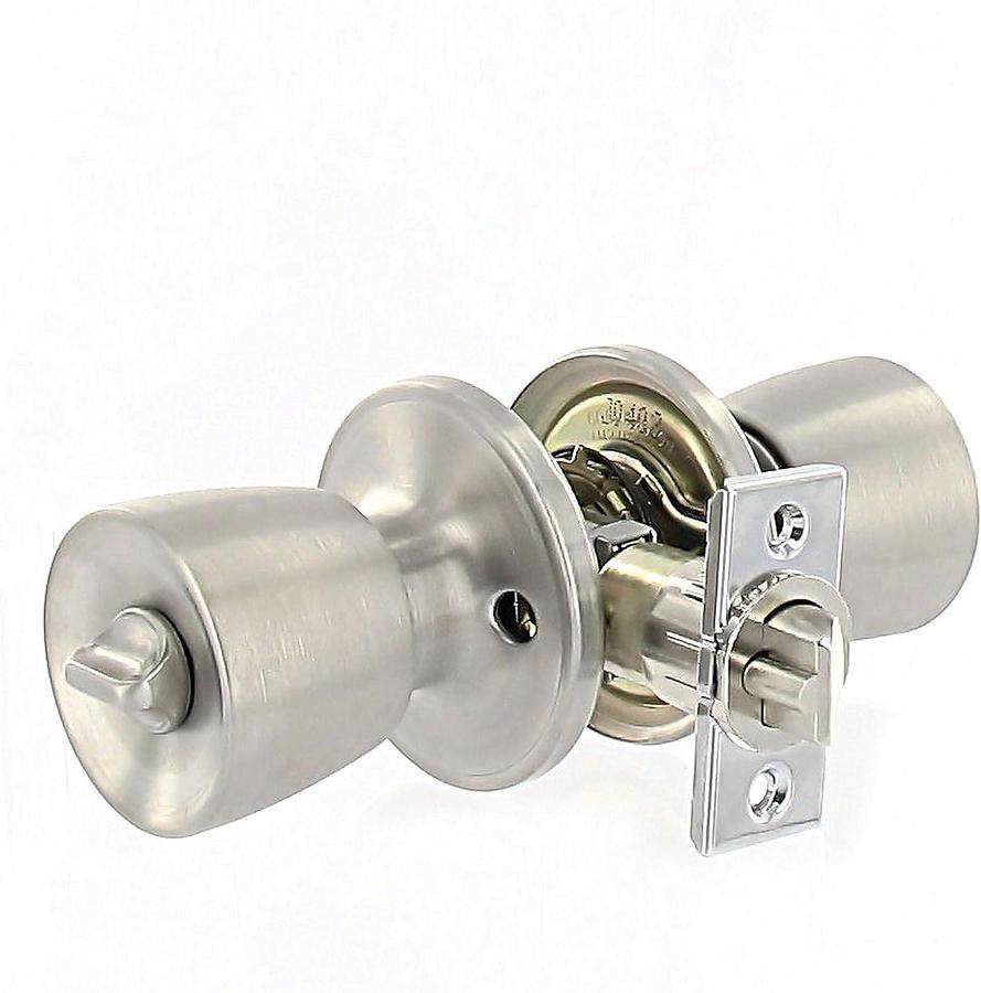 VALTERRA L32CS010 Stainless Steel Mobile Home Entrance Lock - Knob x Knob,Silver