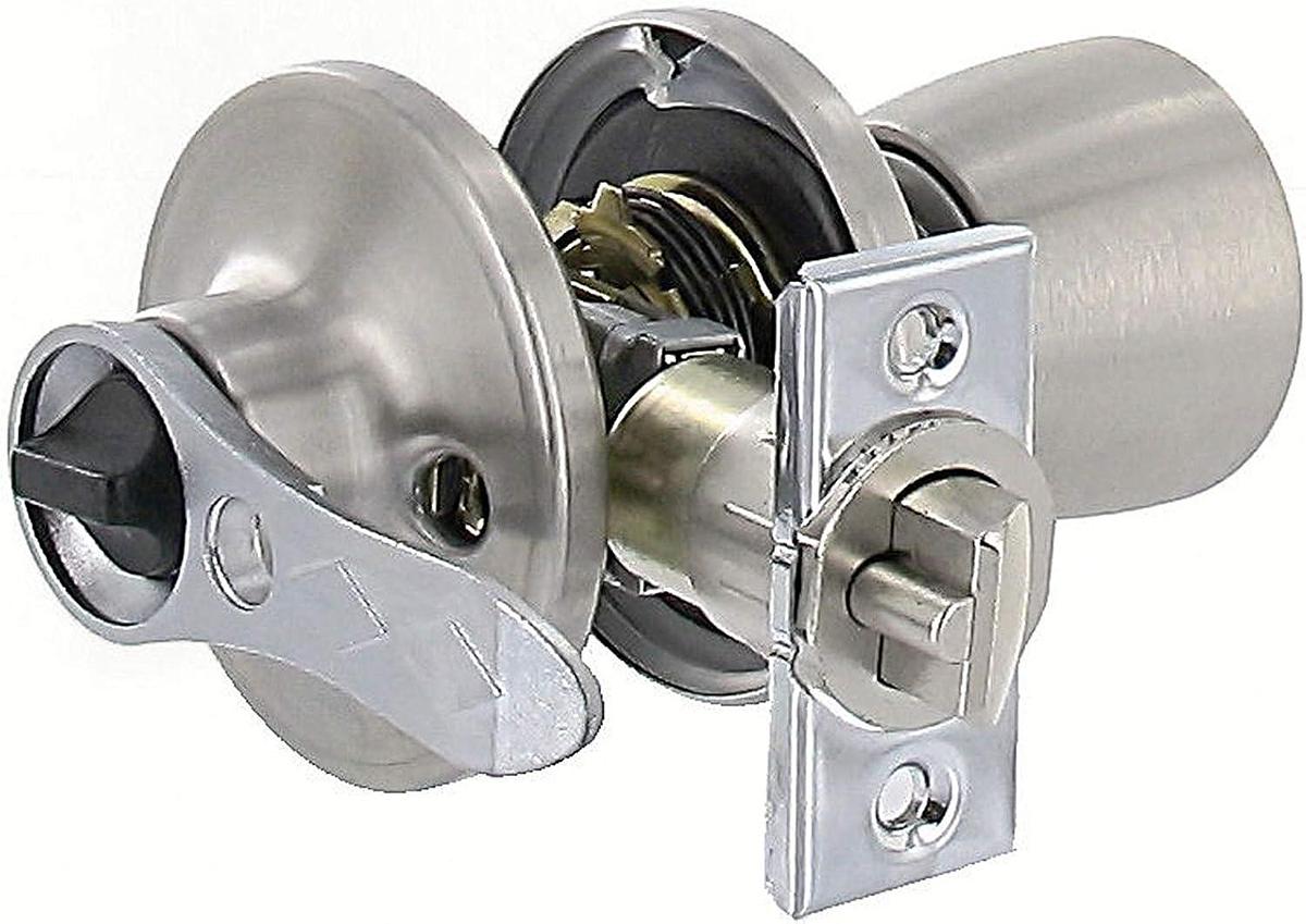 Valterra L32CS000 Knob/Lever Stainless Lockset with 1-Piece Latch housing with 1/2 Inch Latch Bolt, (Pack of 1)