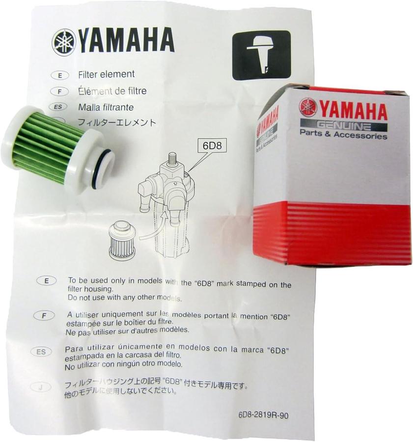Yamaha New OEM Primary Fuel Filter Element, 6D8-WS24A-00-00