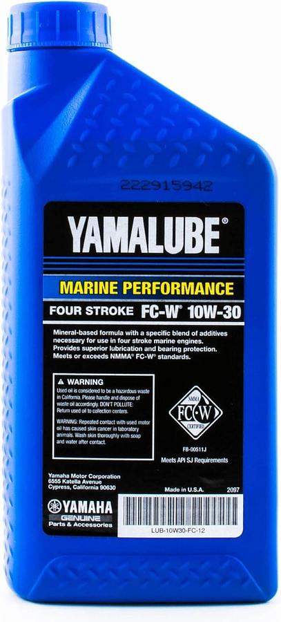 Yamaha New OEM FC-W 4-Stroke Engine Oil, 1qt/32oz 10W-30, LUB-10W30-FC-12
