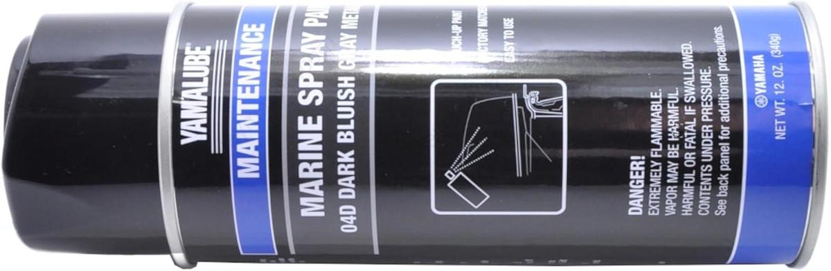 YAMAHA Original OEM Yamalube ACC-MRNPA-IT-4D Marine Spray Paint Yamalube OEM, Dark Bluish Grey Metallic, (1) 12 oz Spray Cans…