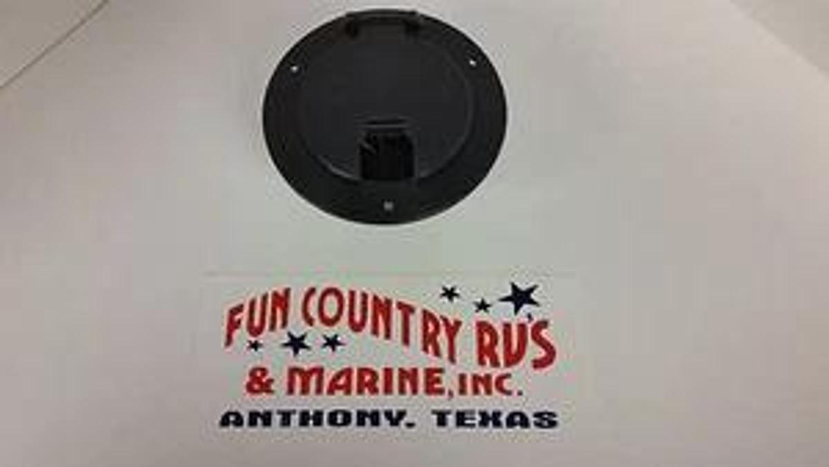 New RV Black electric Power Cord Cable Hatch round door camper trailer