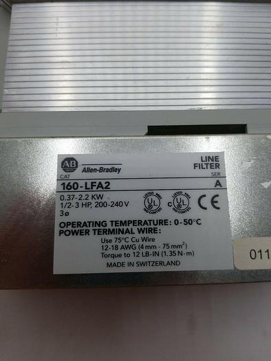 Used ALLEN-BRADLEY 160-AA08NPS1 SER C SPEED CONTROL. 160-LFA2 Ser A. 160-DN2 Ser A