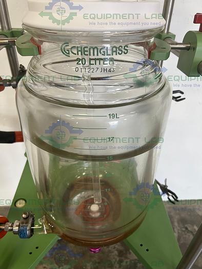 Used Chemglass  AM-0209-252MS 20 Liter Jacketed Glass Reactor