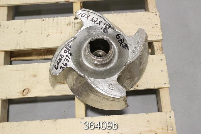 Used Goulds 3175 10x12x18 Pump Impeller, 4-Vane, Pattern No. 56198 #36409