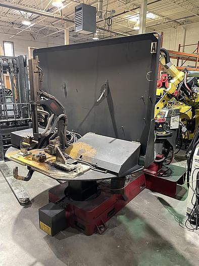 Used Genesis Systems Group Fanuc Arc Mate 100iC Dual Arm Weld Cell with 60" Diameter Index Table R30iA Controller YR. 2012