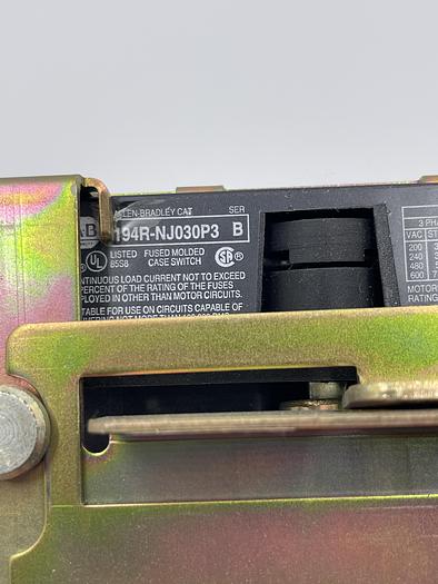 Used Allen-Bradley 194R-NJ030P3 Ser B 194RF-30 Ser A