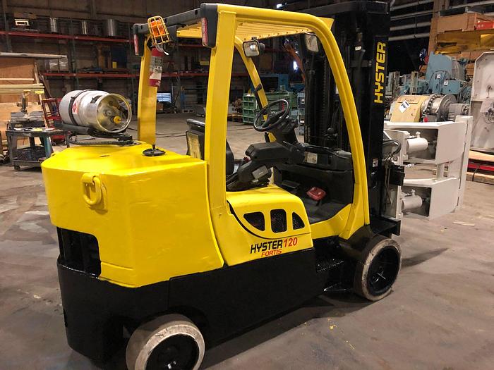 Used 12,000 POUND HYSTER MODEL S120FTPRS ROLL CLAMP TRUCK MFG. 2008