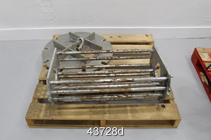 Used Eriez Magnetic Trap, 13.5x13.5, 15 Magnetic Tubes #43728