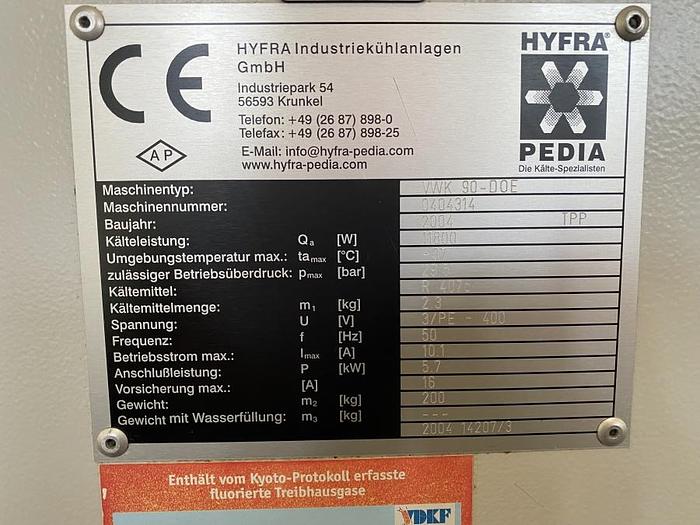 Used Heat exchanger Hyfra VWK 90-DOE