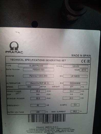 Used Pramac 30KVA *Demo Model*