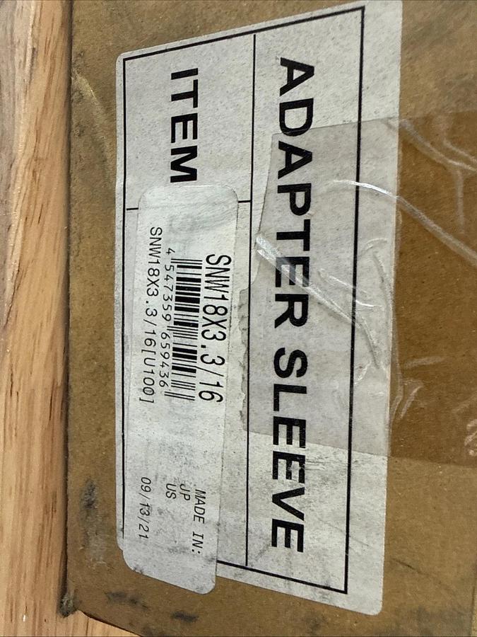 Standard 18X3.188 Adapter Sleeve Assembly SNW 18 X 3 3/16