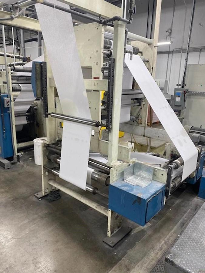 Used Scheffer Rotary cutter and AGM/WPM inline finishing equipment, Jetweb, Vits