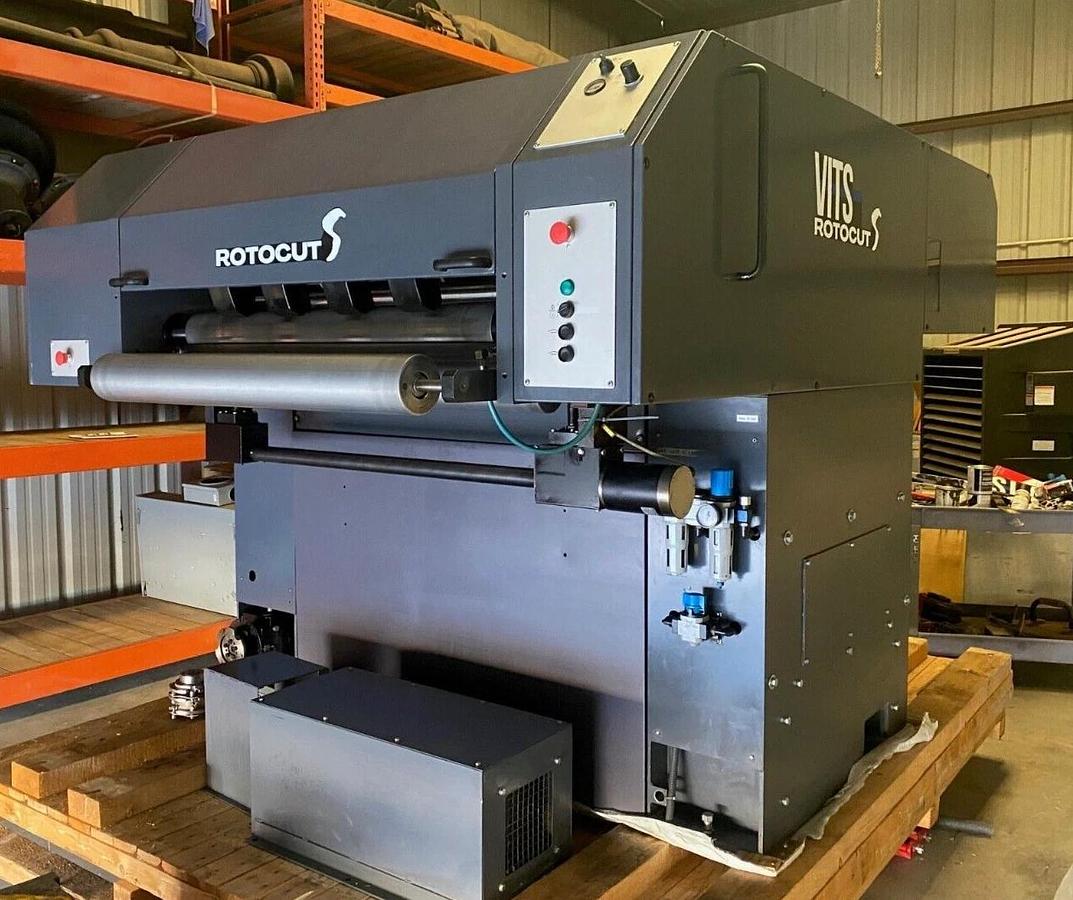 Refurbished 2005 refurbished 22.750" cutoff 38" wide Vits Rotocut S Servo Sheeter