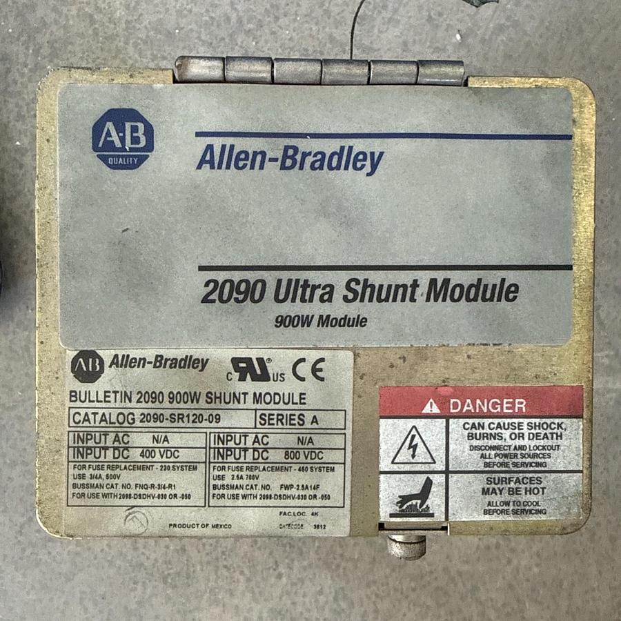 Used Allen Bradley 2090-SR120-09 Ultra Shunt Module 900W Ser A 400/800VDC 2090SR12009