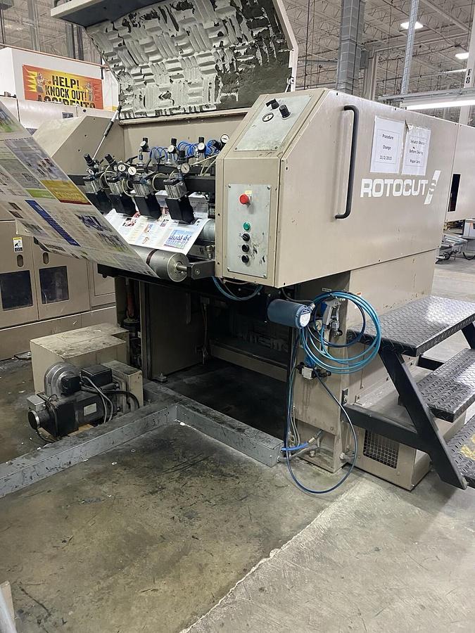 Used 2006 VITS Rotocut Sheeter, 578mm 22.750" 38" wide, Siemens servo drive