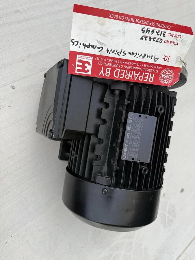 Refurbished LAFERT 1.5KW 2.0HP ELECTRIC MOTOR AMPH90LBA4