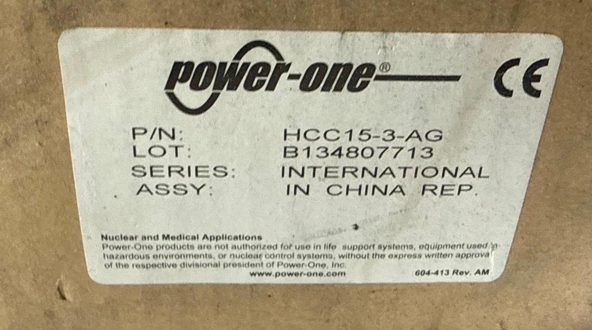 NEW POWER-ONE POWER SUPPLY HCC15-3-AG