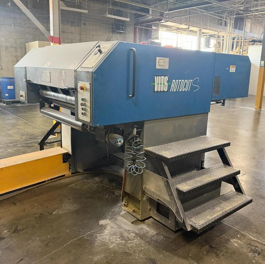 Used 2005 refurbished 22.750" cutoff 38" wide Vits Rotocut S Servo Sheeter