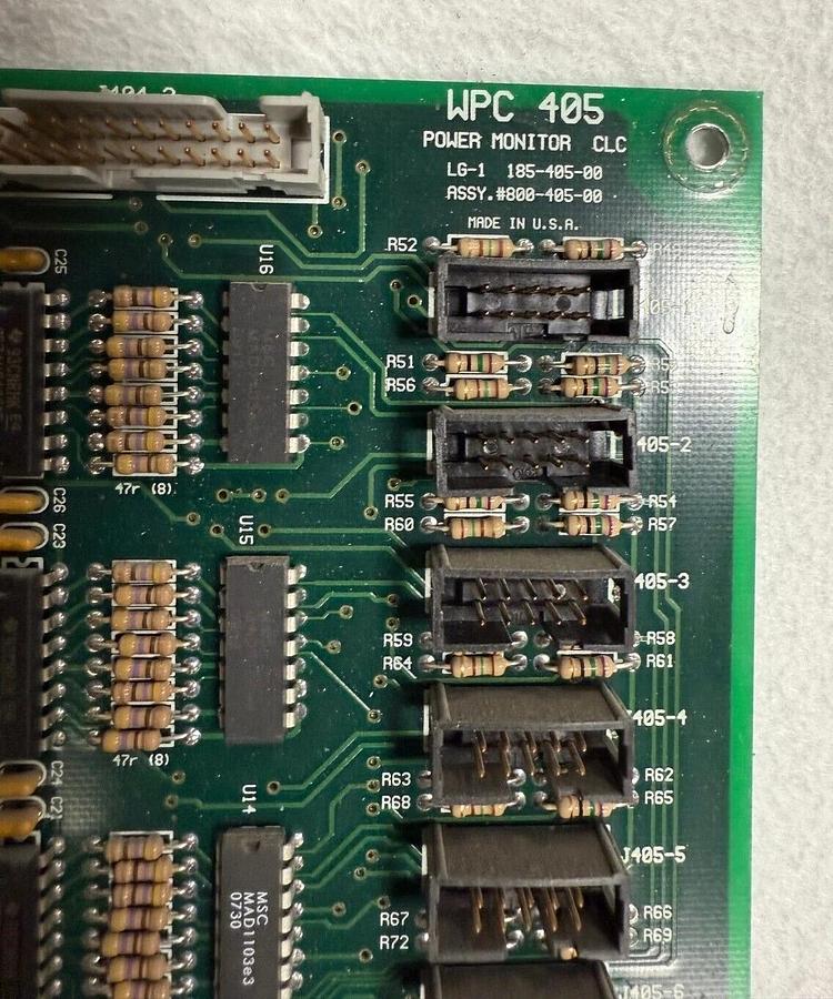 Used WPC 405 POWER MONITOR LG-1 185-405-00 ASSY. #800-405-00 BOARD