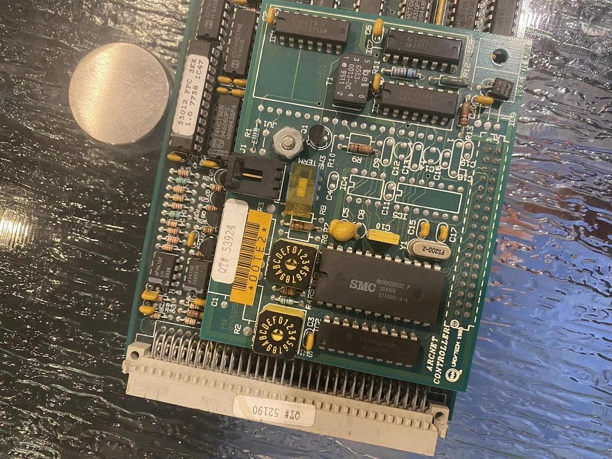 Used QUAD TECH-QTI 52190, PPC 3000X CPU BOARD W/ QTI 61061 ARCNET CONTROLLER BOARD