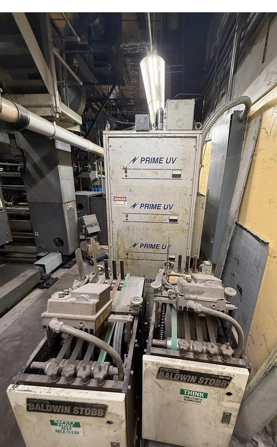 Used Worldwide Graphics UV Coater 22.750” Cutoff Spot And Flood Prime UV