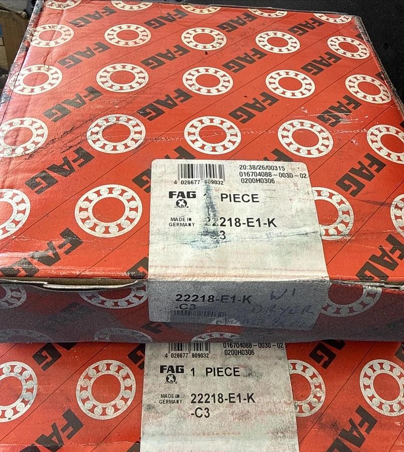 FAG 22218 E1-K-C3 Spherical Roller Bearing NEW